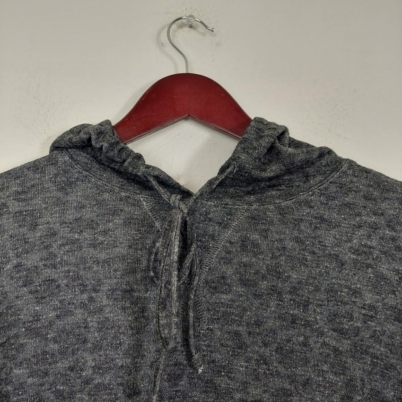 LNA Women's Heather Gray Oversized Hoodie Raw Hem Size M Athleisure Stretch EUC - Picture 4 of 7